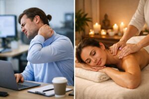 Office Syndrome Explained: How Massage Therapy Fixes Neck, Shoulder & Posture Pain from Desk Work - Narayan Wellness Inc. - Pleasanton, California